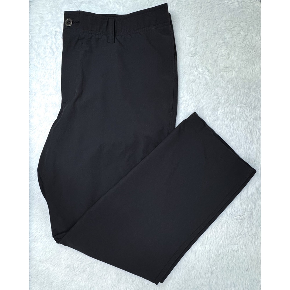 Under Armour Golf Pants Mens 40x30 Black 4-Way Stretch UA Storm Straight Leg